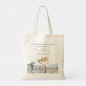 Moderne Boho Woestijn Joshua Tree Bruiloft Favor Tote Bag (Achterkant)