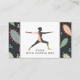 Moderne Boho Yoga Instructeur Visitekaartje