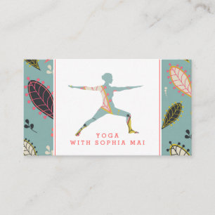 Moderne Boho Yoga Instructeur Visitekaartje