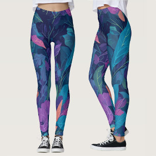 Moderne Boho Zomer Bloemen Botanische Tuin Bloemst Leggings