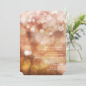 Moderne Bokeh Sparkle Twinkle Couples Douche Party Kaart (Staand voorkant)