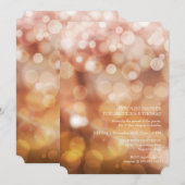 Moderne Bokeh Sparkle Twinkle Couples Douche Party Kaart (Voorkant / Achterkant)