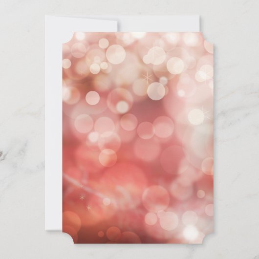 Moderne Bokeh Sparkle Twinkle Marsala bruiloft Kaart (Achterkant)