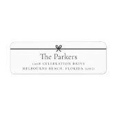 Moderne boog | Eenvoudig adres voor minimale retou Etiket (Voorkant)