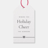 Moderne boog | Eenvoudige minimale feestdagen Cadeaulabel (Voorkant)