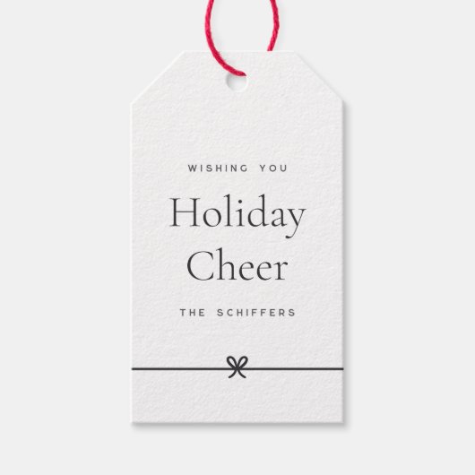 Moderne boog | Eenvoudige minimale feestdagen Cadeaulabel (Voorkant)