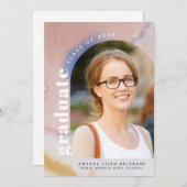 Moderne boog foto 2024 Afstuderen Aankondiging (Voorkant / Achterkant)