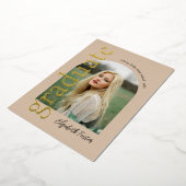 Moderne boog foto afstuderen folie uitnodiging (Gedraaid)