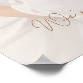 Moderne boog foto bruiloft welkom teken poster (Hoek)