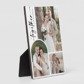 Moderne boog kalligrafie samen bruiloft foto fotoplaat (Zijkant)