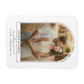 Moderne Boog met Foto Save The Date Magneet (Horizontaal)