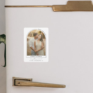 Moderne boog met foto Save The Date Magneet