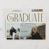 Moderne boogboho afstuderen aankondiging open huis (Voorkant / Achterkant)