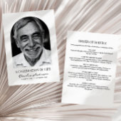 Moderne boogfoto begrafenis of herdenkingsdienst programma