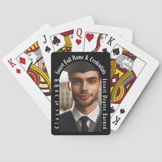 Moderne boogfoto, zwart-wit Afstuderen Pokerkaarten (Achterkant)