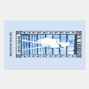 Moderne  Bookplate v2 gepersonaliseerd Rechthoekige Sticker