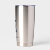 Moderne Boot Marine Blauw Anker Strand Wedding Cus Geïsoleerde Drinkbeker (Links)