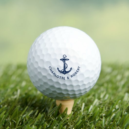 Moderne bootanker strand bruiloftsswagger golfballen (Insitu Shirt)
