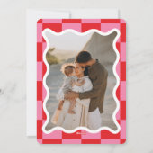 Moderne bord ondulé carte de Noël photo minimale (Dos)