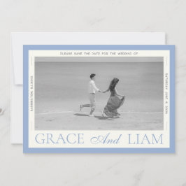 Moderne Border Elegance Foto Sla de datum op Save The Date