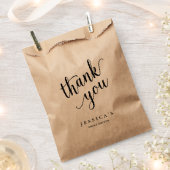 Moderne borstel beletterd dank u goodie tas bedankzakje (Geknipt)