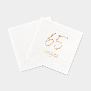 Moderne Borstellettering 60e Verjaardagsfeestje Folie Servetten