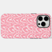 Moderne borstelroze witte patroon Case-Mate iPhone case (Achterkant (horizontaal))
