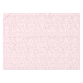 Moderne borstelroze witte patroon tafelkleed (Voorkant (Horizontaal))