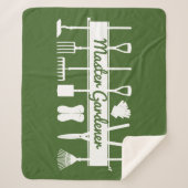 Moderne Bos Groene Meester Tuinman Sherpa Deken (Voorkant)