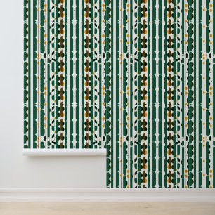 Moderne bosstrepen - geometrische middeleeuwen behang