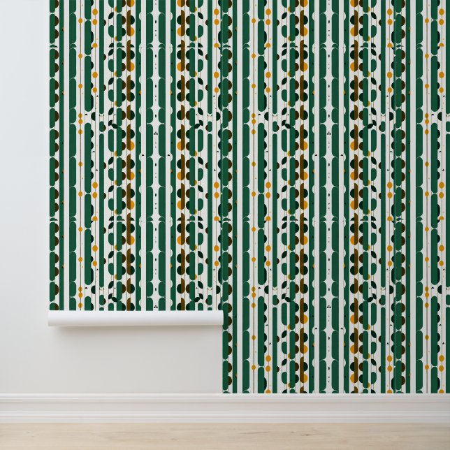 Moderne bosstrepen - geometrische middeleeuwen behang (Applicatie)