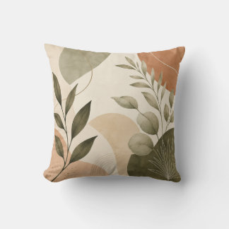 Moderne Botanische Abstracte Bladeren Sierkussen