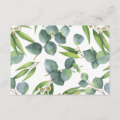 Moderne botanische Baby shower Book Request Card Informatiekaartje (Achterkant)