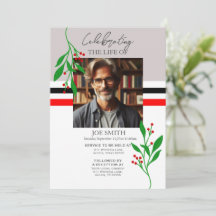 Moderne botanische begrafenisdienst e-vite