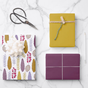 Moderne botanische berry Pattern Inpakpapier Vel