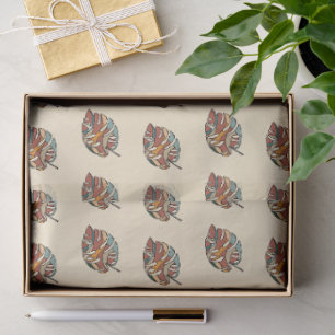 Moderne Botanische Blad Serene Savanne Tissuepapier