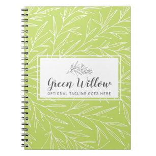 Moderne botanische blad takken groen minimalistisc notitieboek