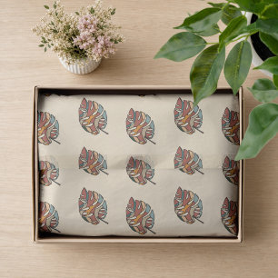 Moderne botanische blad tissuepapier