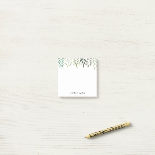 Moderne Botanische Bladeren Post-it® Notes (Op bureau)
