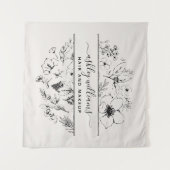 Moderne botanische blindheid en zwart wandkleed (Voorkant (horizontaal))