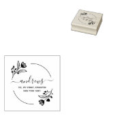 Moderne botanische bloembladeren 	rubberstempel (Gestempeld)