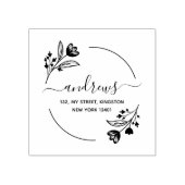 Moderne botanische bloembladeren 	rubberstempel (Afrduk)