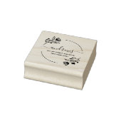 Moderne botanische bloembladeren 	rubberstempel (Stempel)