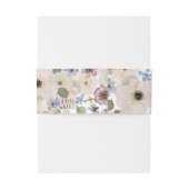 Moderne Botanische Bloemen Bruiloft Uitnodigingen Wikkel (Achterkant Voorbeeld)