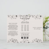 Moderne botanische Blush Black plus foto's rouchur (Staand voorkant)