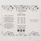 Moderne botanische Blush Black plus foto's rouchur (Voorkant / Achterkant)