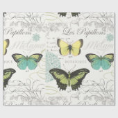 moderne botanische boterbestanden cadeaupapier (Vlak)