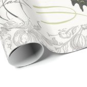 moderne botanische boterbestanden cadeaupapier (Rol Hoek)