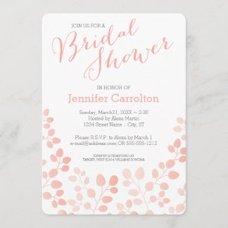 Moderne botanische bridal Shower Invitation Kaart