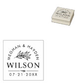 Moderne botanische bruiloft | Aangepast: de datum  Rubberstempel (Gestempeld)